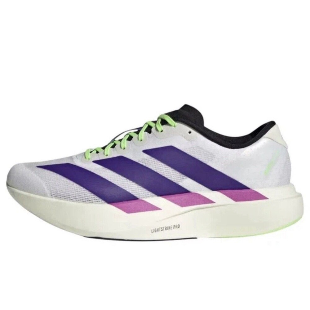 Size 13 Adidas adiZero Evo SL White/Purple Men's Running Shoes New Nby